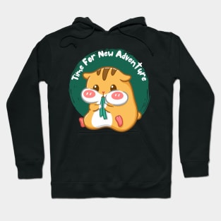 Cute hamster Time for new adventure Hello little hamster cute baby outfit Hoodie